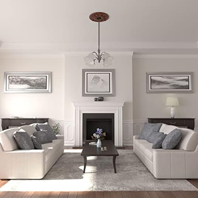 CM23JABMC JAMIE CEILING MEDALLION, 23 5/8"OD X 3 7/8"ID X 2 1/8"P (FITS CANOPIES UP TO 3 7/8"), HAND-PAINTED BURNISHED MAHOGANY LE - Image 3