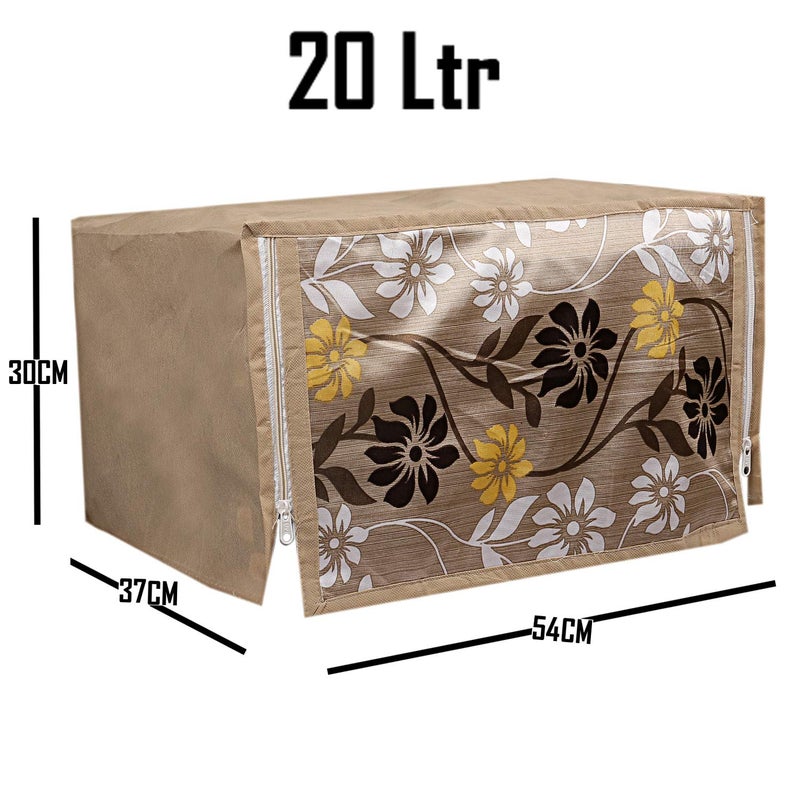 Kuber Industries Kuber Industries Cotton 1 Piece Microwave Oven Cover 20 LTR Gold CTKTC05716  - Image 2