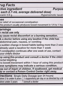 Fleet Children's Pedia-Lax Liquid Glycerin Suppositories -- 6 Suppositories  - Image 3