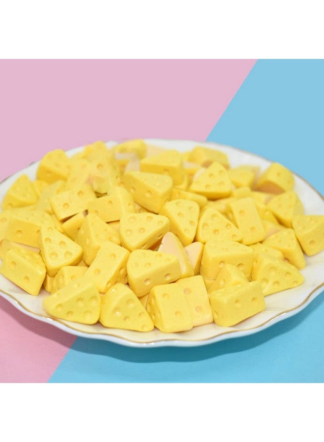 TOYANDONA 50 Pcs Miniature Kitchen Food Cheese Artificial Cheese Models Simulation Triangle Cheesecake Food Figurines Mini Food Diy Decor Ornament For Dollhouse Decoration - Image 5