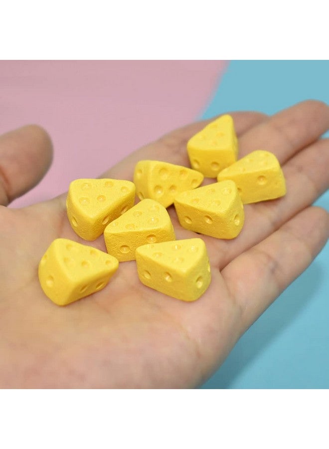 TOYANDONA 50 Pcs Miniature Kitchen Food Cheese Artificial Cheese Models Simulation Triangle Cheesecake Food Figurines Mini Food Diy Decor Ornament For Dollhouse Decoration - Image 3