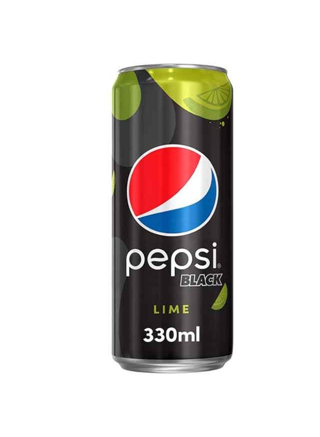 Pepsi Carbonated Soft Drink, Lime & Black - 330ml, UK