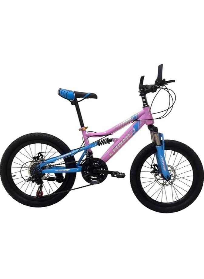 Shard Shard 20-Inch Kids Mountain Bike – 21-Speed, Carbon Steel Frame, Dual Suspension, Front & Rear Disc Brakes, Adjustable Seat - Image 1