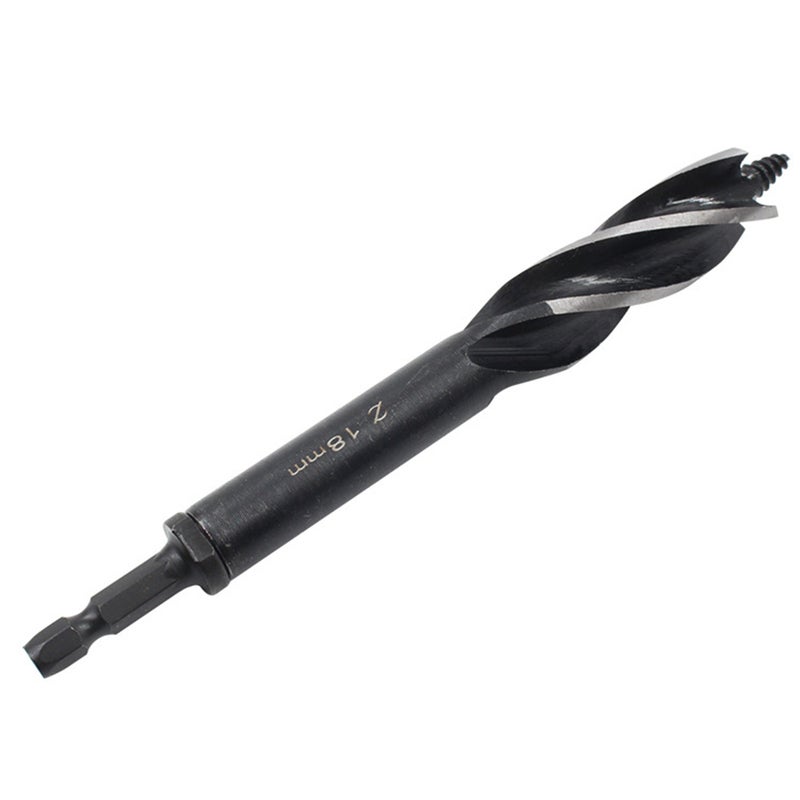 Auger Drill Bit Set 3 Pcs High Carbon Steel Wood Boring Bits Long 4 Flute Cut Drilling Tool Woodworking Wood Hole Cutter Bits with 2 Adapters - Image 5
