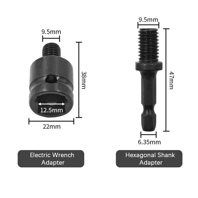 Auger Drill Bit Set 3 Pcs High Carbon Steel Wood Boring Bits Long 4 Flute Cut Drilling Tool Woodworking Wood Hole Cutter Bits with 2 Adapters - Image 3