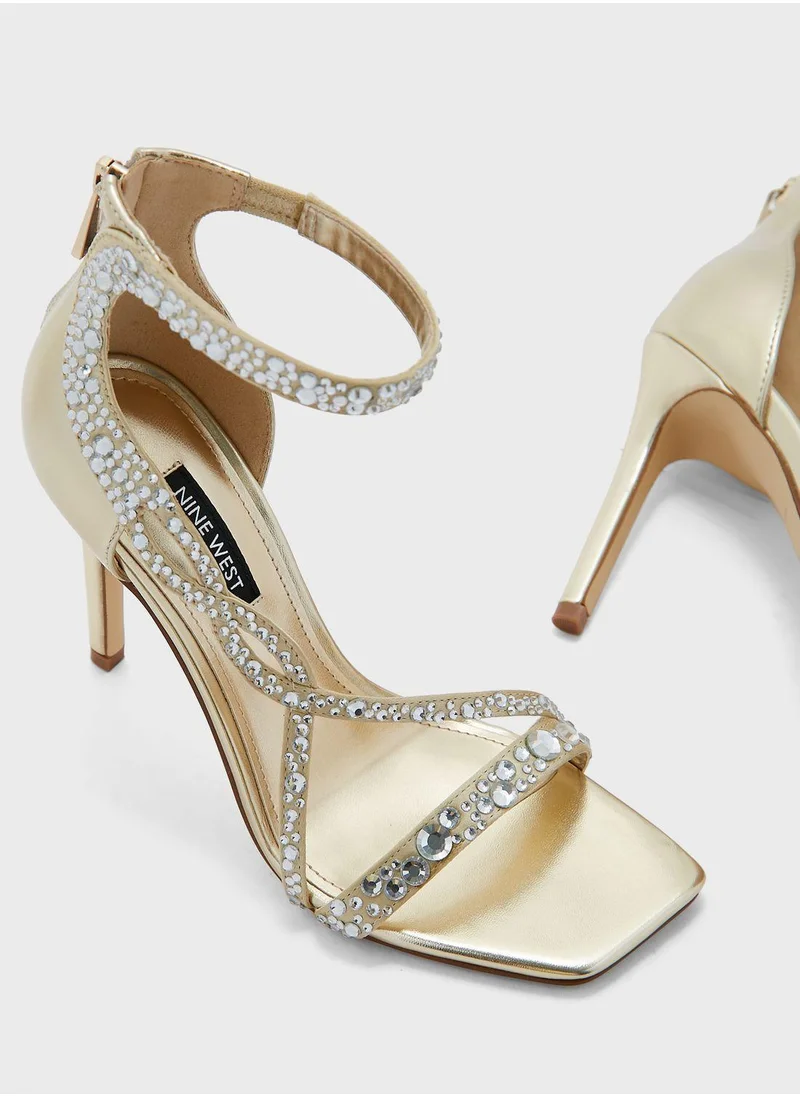 ناين ويست Ankle Strap High Heel Sandals