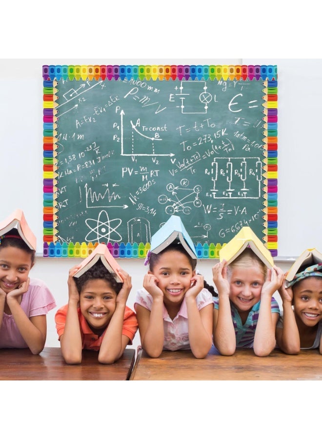 52ft Bulletin Board Border Decorations 2 Rolls Crayon Border Trim for School Classroom Chalkboard Bulletin Board Wall Window Door Decor - Image 5