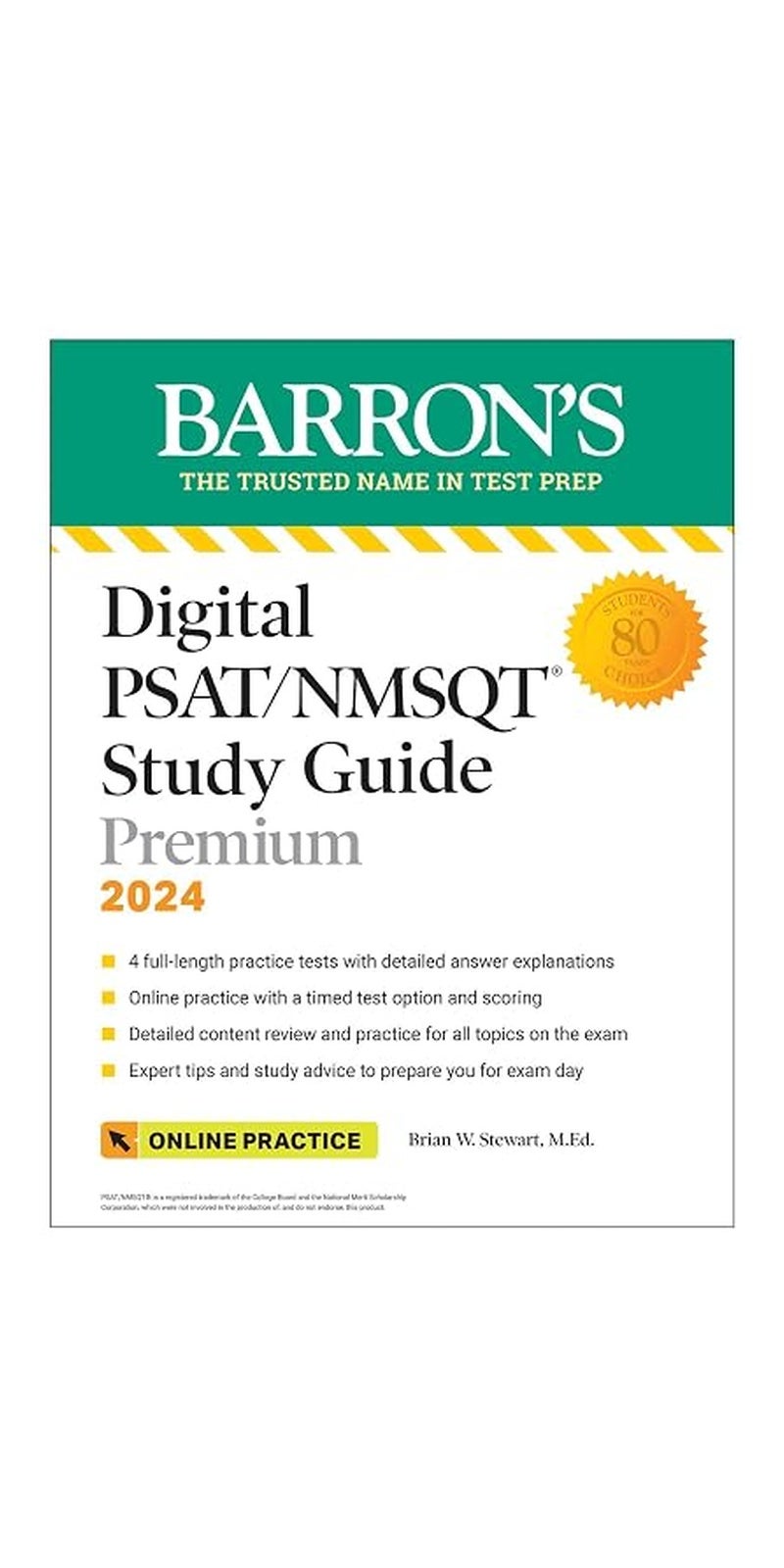 Digital PSAT/NMSQT Study Guide Premium, 2024: 4 Practice Tests + Comprehensive Review + Online Practice
