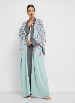 hayas closet Printed Flared Sleeve Abaya  - Image 1