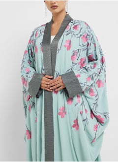 hayas closet Printed Flared Sleeve Abaya  - Image 4