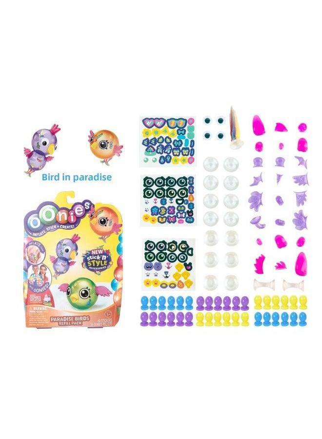 Bobo Balloon Maker Toy Handmade Diy Inflation Machine Bubble Popping Ball Fun Creative Play For Kids-Color:Paradise Flying Bird - Supplement Includes Stickers (boxed)