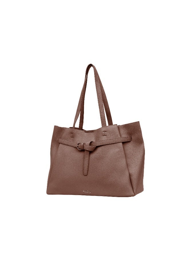 Foska Women's Large  Shoulder Bag - Classic Design Brown - 37.5x28.5 cm - Image 2