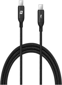 Momax Momax Dc19 Go Link Usb-C To Usb-C Cable [100W] 20V/5A Power Delivery 3.0 Fast Charger Nylon Braided With Built-In E-Marker (1.2M) – Black 