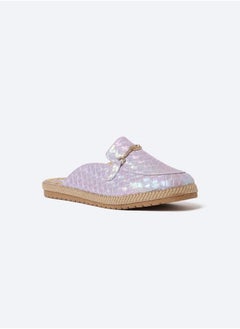 Circular Flat Leather Blain Vern Slipper With Accessories