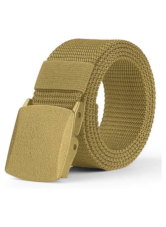 يانيك أحزمة عمل للرجال، أحزمة للرجال، حزام جولف من قماش النايلون قابل للتعديل، بدون إبزيم معدني، تمرير سريع عبر أمن المطار، مناسب للعمل والسفر - Image 1