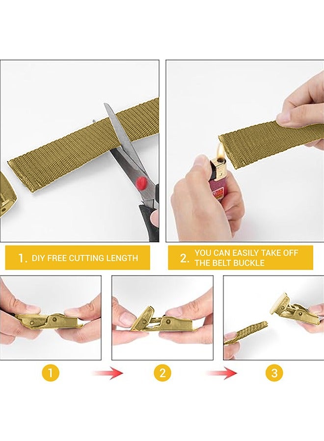 يانيك أحزمة عمل للرجال، أحزمة للرجال، حزام جولف من قماش النايلون قابل للتعديل، بدون إبزيم معدني، تمرير سريع عبر أمن المطار، مناسب للعمل والسفر - Image 3