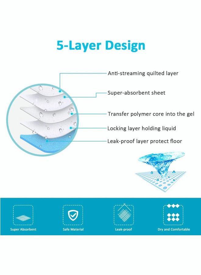 100 Count Dog Pee Pads Extra Large 33cm x 45cmPet Training Pads Disposable Pet Potty Pads Super Absorbent & Leak-Proof for House Training Cats Rabbits Dogs Leak-Proof Pet Pads - Image 3
