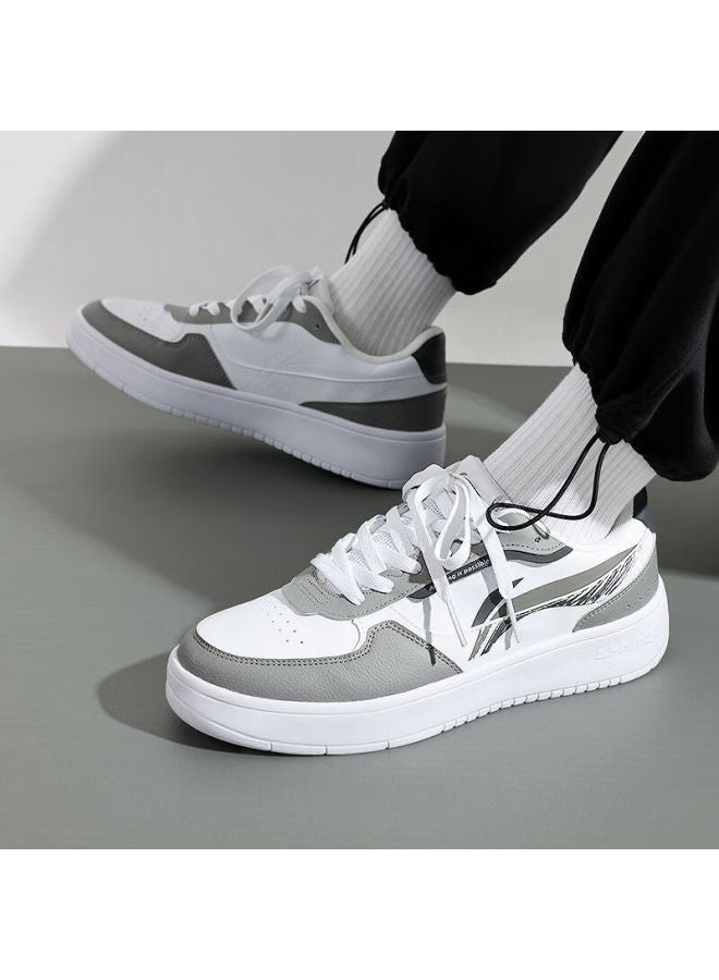 Li-ning Men's Casual Sneakers Spring Autumn New Thick Sole Low-top Height Increasing Non-slip White Sports Shoes - Image 2