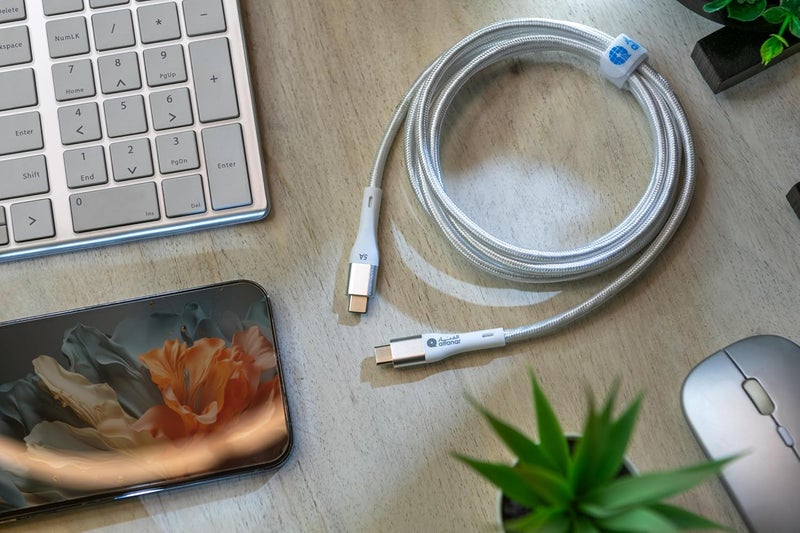 الفنار كابل شحن ونقل بيانات من نوع USB-C إلى USB-C من شركة ، طوله 2 متر، مصنوع من خيوط متشابكة - يدعم تقنية نقل الطاقة (Power Delivery - PD) - سرعة شحن تصل إلى 5 أمبيرات وقدرة تصل إلى 100 واط - سرعة نقل البيانات تصل إلى 10 جيجابت في الثانية - Image 5