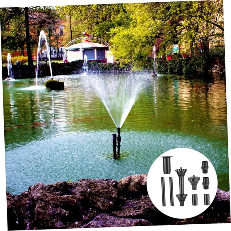 مجموعة فوهات نافورة مياه كبيرة 9 قطع، طقم رشاش حديقة سهل التركيب - Image 5