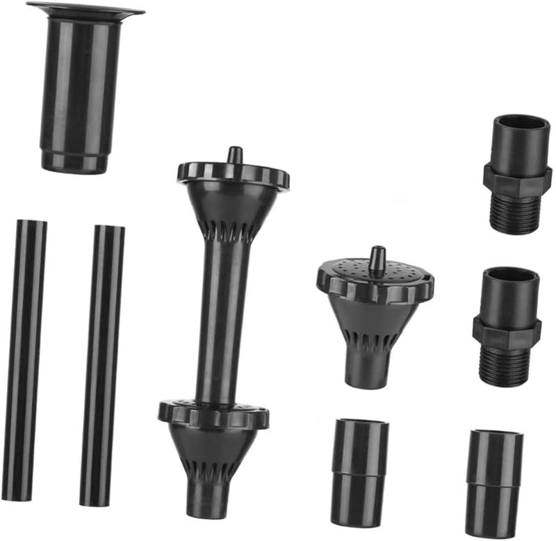 مجموعة فوهات نافورة مياه كبيرة 9 قطع، طقم رشاش حديقة سهل التركيب - Image 1