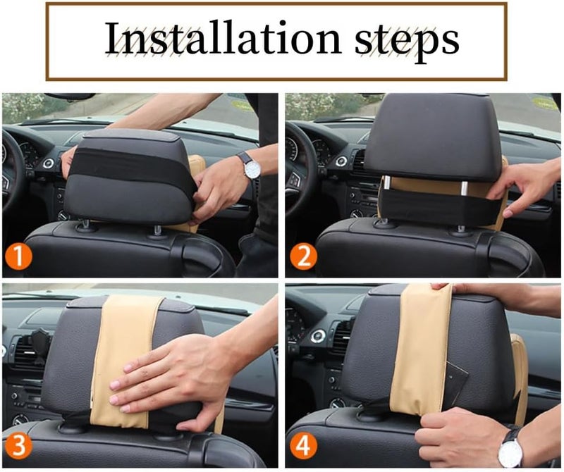 Car Lumbar Support Pillow and Neck Pillow Kit with Memory Foam - Ergonomic Headrest & Lumbar Cushion - Image 5