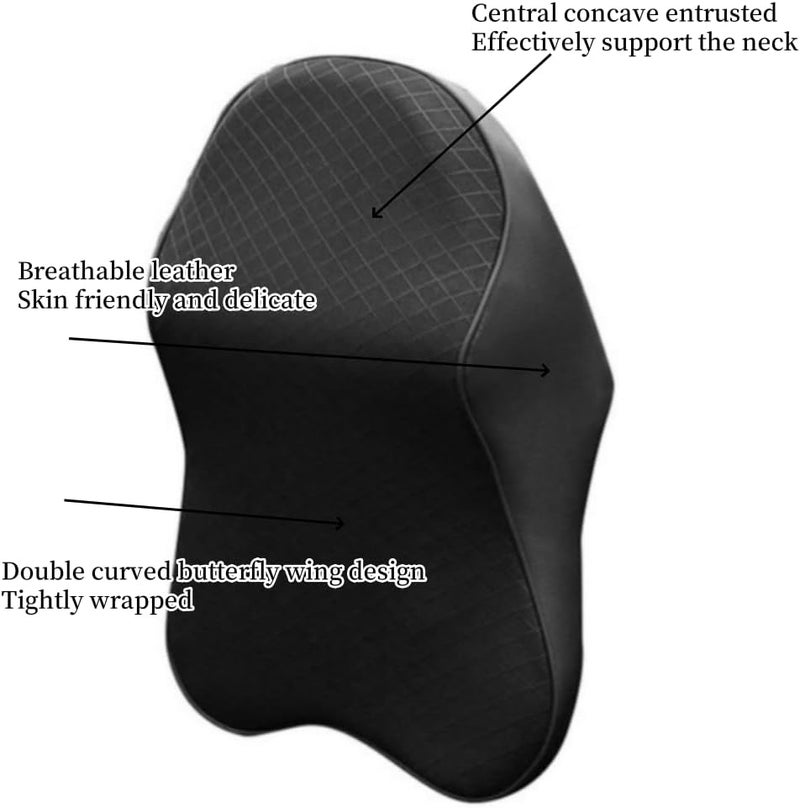 Car Lumbar Support Pillow and Neck Pillow Kit with Memory Foam - Ergonomic Headrest & Lumbar Cushion - Image 3