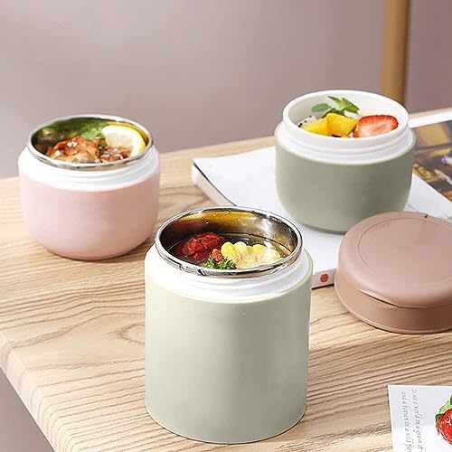 Wosta Lunch Box, Yogurt Container With Lid, Leak Proof Stainless Steel Cups With Lids And Reusable Plastic Spoon,Overnight Oats Containers With Lid, Dishwasher Freezer Safe. (Green, 730 Ml) - Image 5