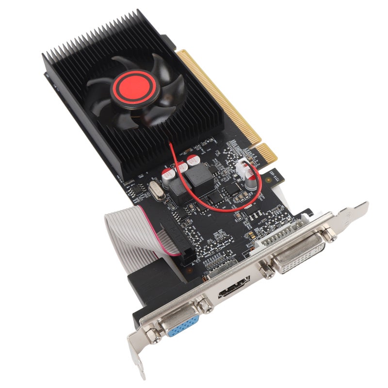 بطاقة رسوميات للألعاب 1 جيجابايت GDDR3 64 بت - مروحة تبريد فعالة وهادئة - بطاقة فيديو PCIe 2.0 16X للمنزل والمكتب والمدرسة - Image 5