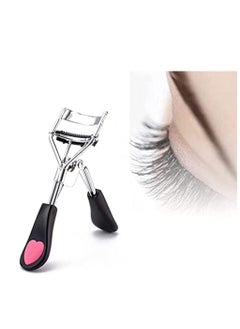 Eyelash Curler, Lashes Curler Clip with Built in Comb Eye Lash Curler Lash Tool with Brush Mini Small Best Eyelash Curler with Lash Separator Refill Pads Portable Compact Makeup Curler Black