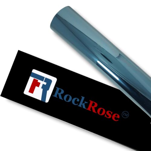 ROCKROSE فيلم تظليل نانو سيراميك للسيارات RockRose 50 بحجم 20 بوصة × 25 قدم 2PLY لحماية الخصوصية وحجب 99% من الأشعة فوق البنفسجية و85% من الأشعة تحت الحمراء للسيارات أو المنازل مع لاصق قوي وسهل الانكماش وصديق لآلات القطع باللون الفحم