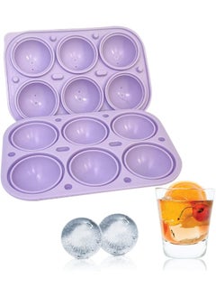 IBAMA IBAMA 6 Grids Ice Ball Maker Mold Crystal Clear Ice Mold BPA Free Round Silicone Ice Cube Molds, Reusable Sphere Ice Tray for Whiskey Cocktail Bourbon Scotch  - Image 1