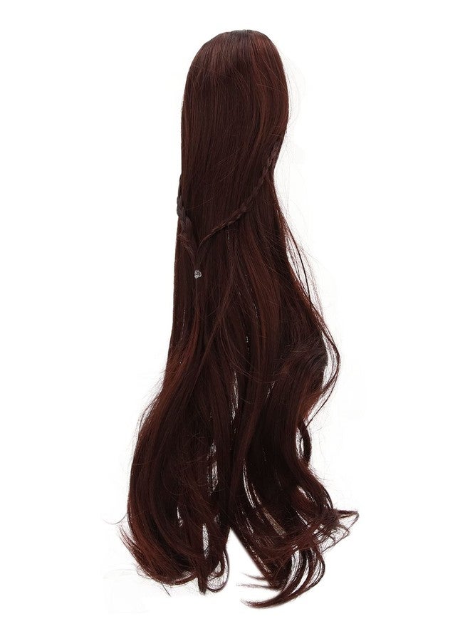 DAUERHAFT Doll Wig Long, Cutting 8 to 9in Curly Neat Bang BJD Doll Hair Wig for 1/3 BJD Doll(Dark Brown) - Image 1