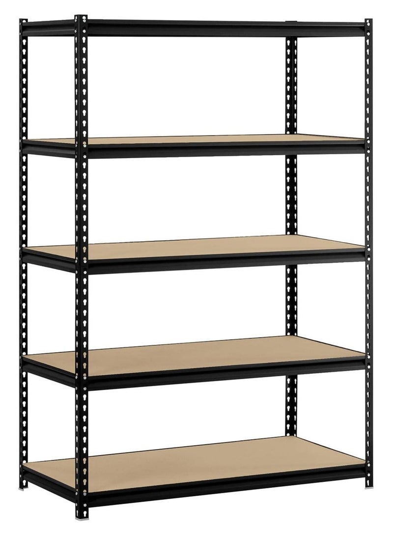 My Choice 5 Layer Black Steel Storage Rack Boltless Shelving Unit Tier Layer Height Adjustable Shelf Organizer - Image 1