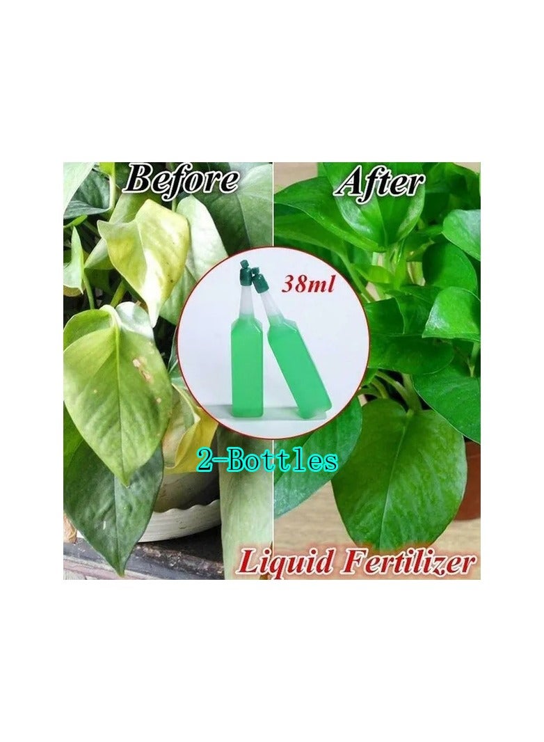 Generic 2-Bottles 38ml Hydroponic Plant Nutrient Solution Fertilizer,Bamboo Flower Fertilizer,Potted Green Concentrated Foliar Seed Fertilizer  - Image 1