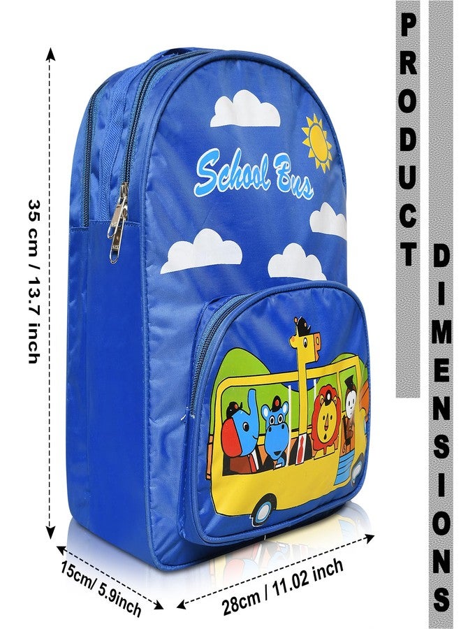 Stylbase girls boys kids School Bag With Lunch Bag Combo kids Backpack for Ages 2-5 Years | 20 L 3D Printed waterproof cartoon Backpack For Nursery LKG UKG 1st 2nd class Blue Medium - Image 2