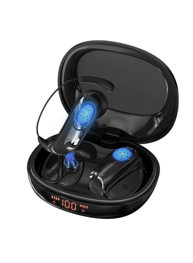 caijin Open-Ear Headphones,Bluetooth 6.0,Secure Fit, 13mm Bass Drivers, ENC Noise Cancellation, IPX5 Waterproof, 48h Total Battery Life & LED Charging Case - Image 1