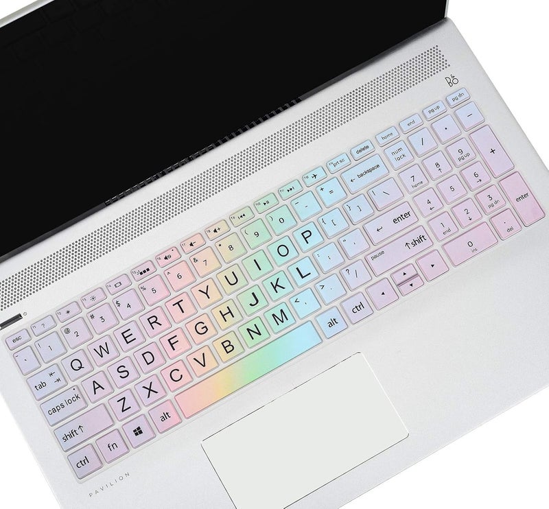 imComor Keyboard Cover Skin for HP Laptop 15-db 15-dw 15-dy 15-da 15-bs/bw 15-ef 15t 15z 15.6" 15-db0011dx 15-dy1043dx/dy1051wm 15-dw0037wm/dw1083wm 15-ef1001ds/1023dx,HP 17-by/bs/ca 17.3 Keyboard Protector - Image 1