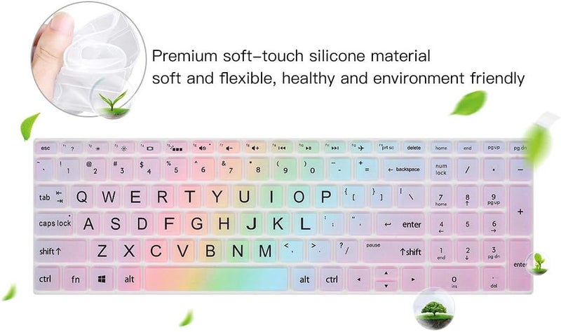 imComor Keyboard Cover Skin for HP Laptop 15-db 15-dw 15-dy 15-da 15-bs/bw 15-ef 15t 15z 15.6" 15-db0011dx 15-dy1043dx/dy1051wm 15-dw0037wm/dw1083wm 15-ef1001ds/1023dx,HP 17-by/bs/ca 17.3 Keyboard Protector - Image 5