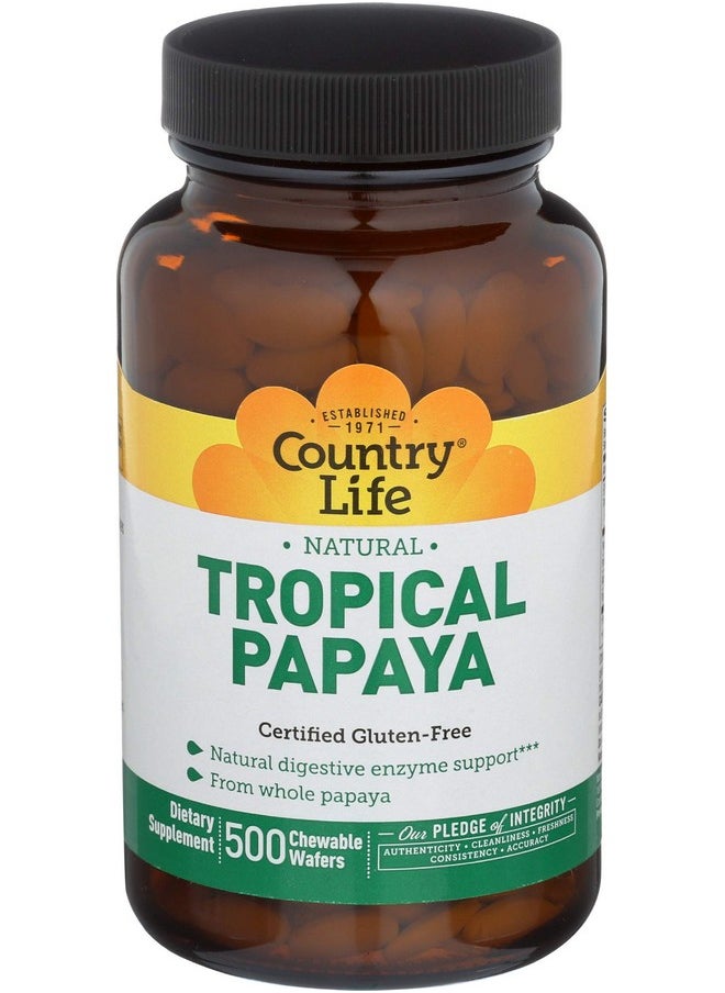 Country Life Papaya Chewable Tablets 500 Tablet  - Image 1