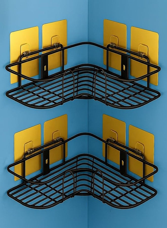 Dangfly Self Adhesive Bathroom Organizer Shelf | No Drill Wall Mounted Rack & Shelf (2 Pcs Corner) - Image 1