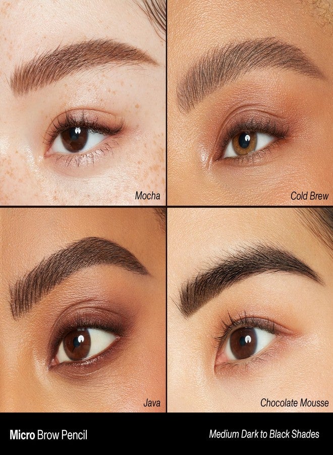 Morphe Micro Dual Eyebrow Pencil - Dual-Ended Brow Pencil Featuring a Retractable, Ultra-Precise, Pointed Tip - Richly Pigmented, Smooth-Gliding, Long-Lasting Wax Formula - Cold Brew (0.003 oz) - Image 4