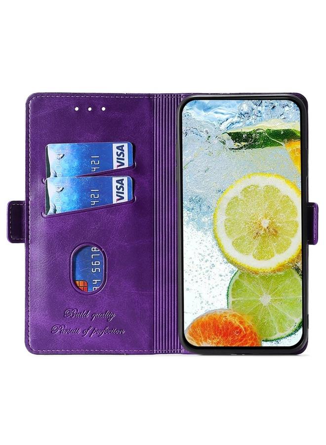 S-TOP Case For OPPO Reno12 5G Global Contrast Color Side Buckle Leather Phone Case - Image 3