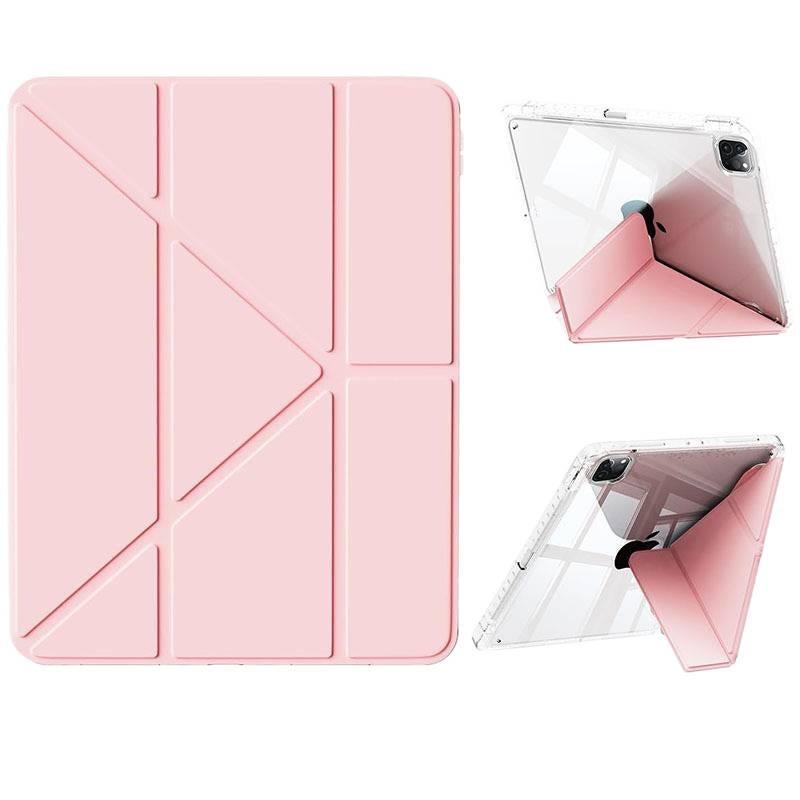 DGG Red Transparent Clear Back iPad Case for Multiple iPad Models with Pencil Holder - Image 3