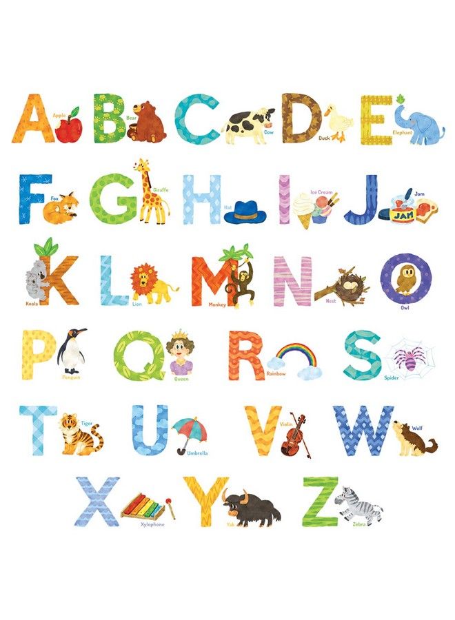 Decowall Ds8003 Watercolour Animal Alphabet Kids Wall Stickers Wall Decals Peel And Stick Removable Wall Stickers For Kids Nursery Bedroom Living Room (Small) D?Cor - Image 2