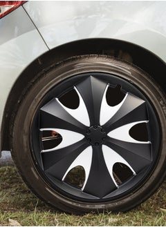 EMTC Pack of 4 EM-3092 Taiwan Wheel Cover| 14" Inch | Black Silver Universal Nested Style  - Image 3