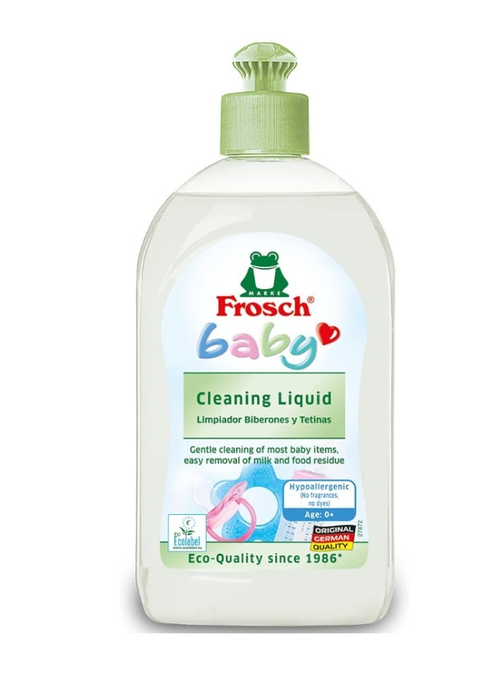 فروش سائل غسيل أطباق فروتش للأطفال ٥٠٠ مل - تنظيف لطيف لزجاجات الرضاعة وأدوات الطعام للأطفال، مضاد للحساسية ومختبر من قبل أطباء الجلدية - Image 1
