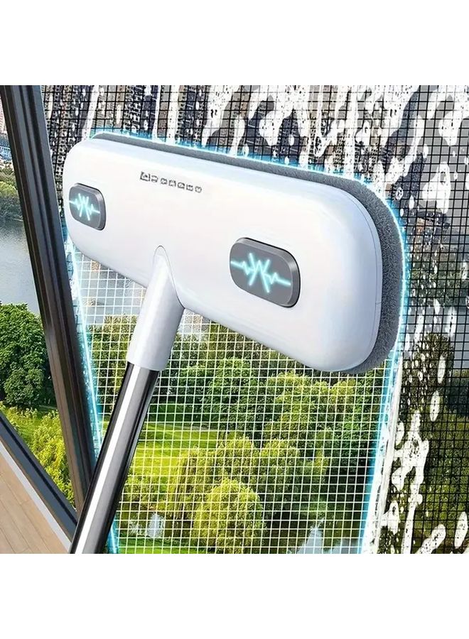 فرشاة تنظيف النوافذ البيضاء القابلة للتمديد متعددة الأسطح مقاومة للخدش - Image 2