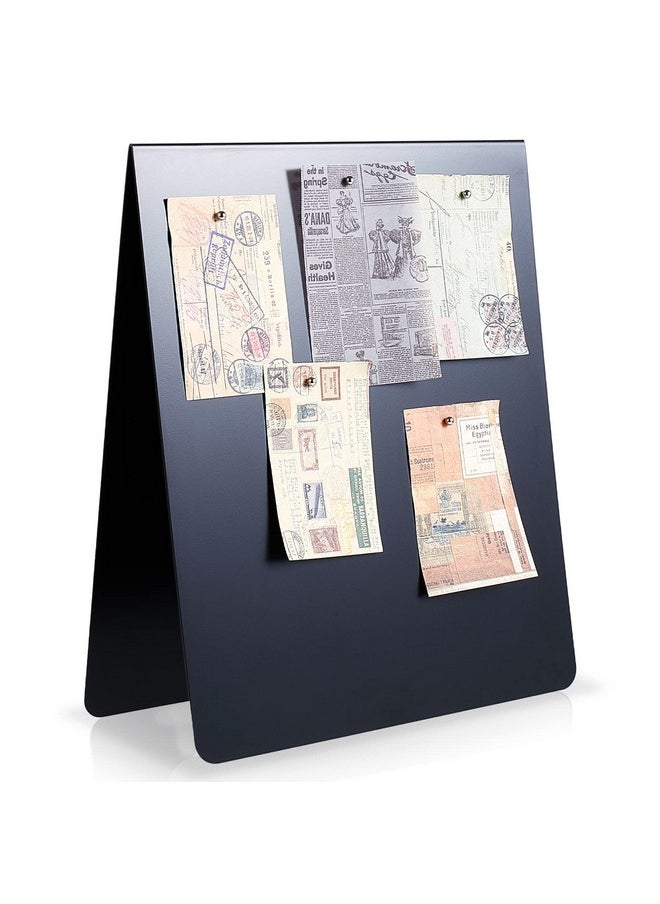 Leinuosen Leinuosen 12 x 10 Inch Magnetic Bulletin Board Magnet Display Board Dry Erase Memo Board Freestanding Display Board Metal Easel for Magnet Display for Tabletop Desktop Home Office Decors(1 Pcs)  - Image 1