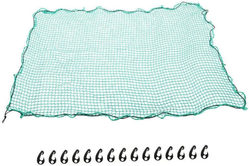 FAVOMOTO Heavy Duty Truck Bed Cargo Net Nylon Netting for Pickup and Trailer Hooks for Securing Cargo and Preventing Load Spills All Weather - Image 1